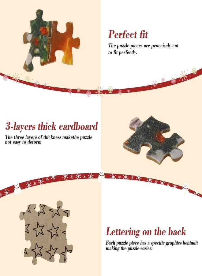 BADUS Christmas Puzzles for Adults 1000 Pieces - Nostalgic Christmas Town Puzzle Theme Jigsaw Puzzle for Family & Teens - Image 4